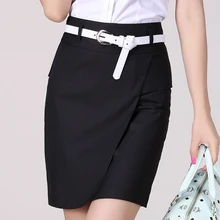 Новая OL одежда мини юбки плюс размер S-4XL черный и серый цвет офисные женские повседневные юбки Лоскутная Одежда