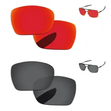 Черный и огонь красный 2 пары Поляризованные замена оптические стёкла для отклонения солнцезащитные очки женщин рамки UVA и UVB