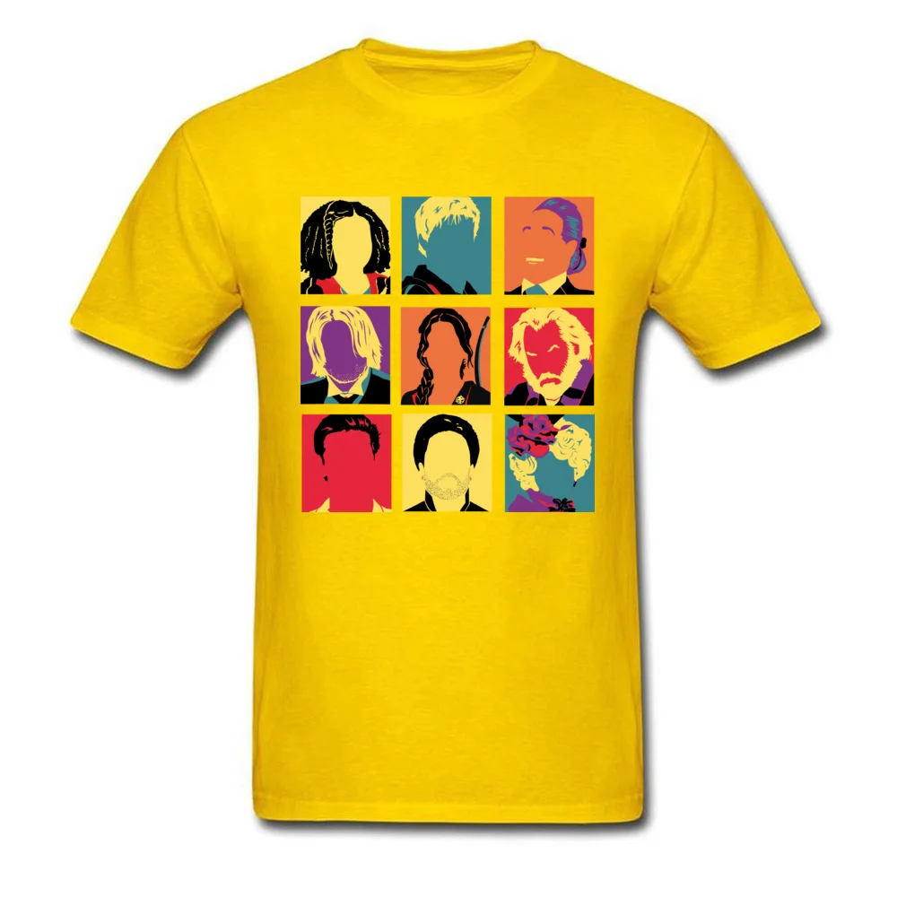 Hunger pop 100% Cotton Men Short Sleeve Tops T Shirt Funny Summer/Autumn Tshirts Casual T-Shirt Slim Fit Round Neck Hunger pop yellow