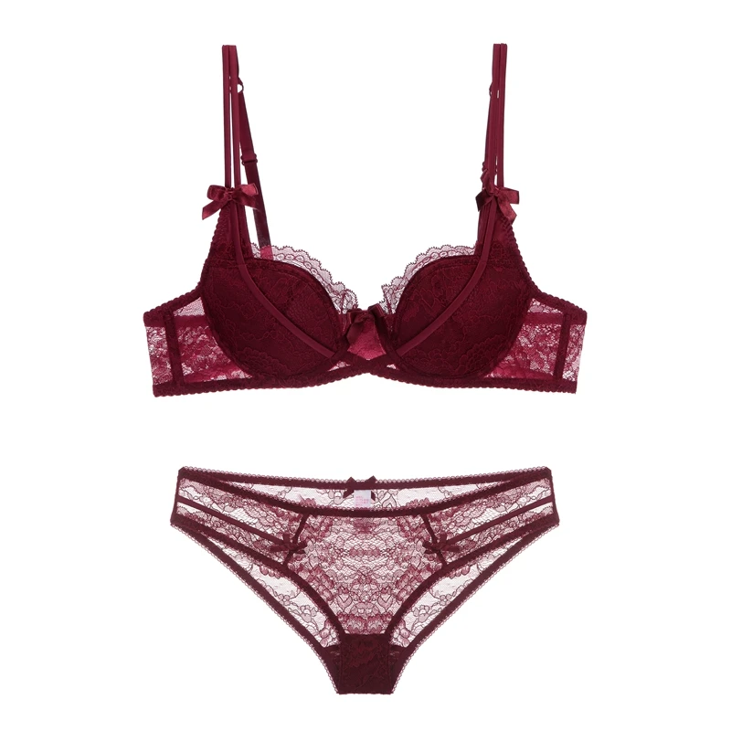 Ysandrenne NEW Women Everyday Bra Sets Push Up Lace Bra and Briefs Lace