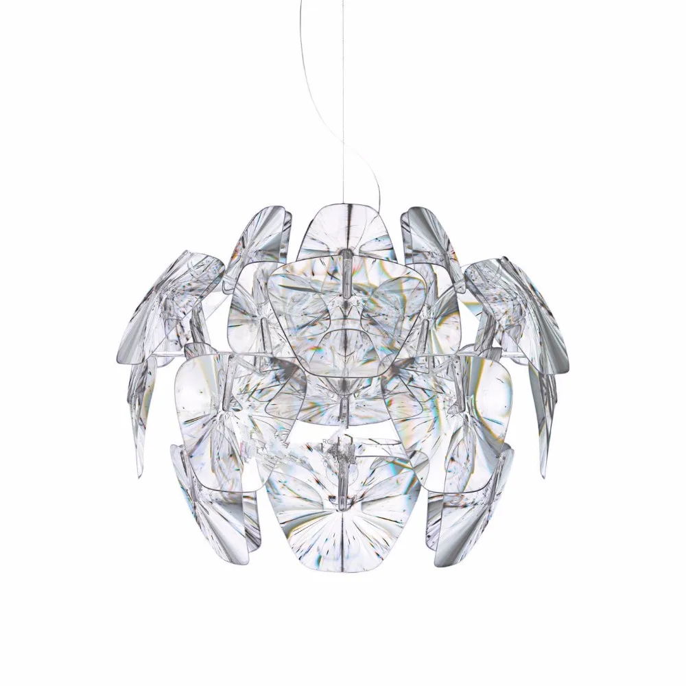 Modern Lustre Nordic Pendant Lights Transparent/Amber Acrylic Pendant Lamp Home Lighting Suspension Light Fixtures Living Room