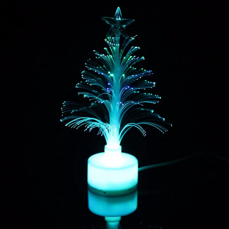 Smuxi мини USB светодиодный ночной Светильник Цвет Изменение Волоконно-оптический светодиодный светильник Рождественская елка лампа домашний декор