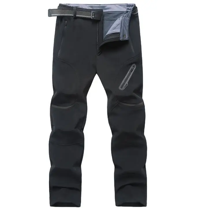 Más tamaño 9xl impermeable a prueba de viento al aire libre Pantalones de senderismo Softshell Militar deporte Pantalones polar senderismo trekking Pantalones