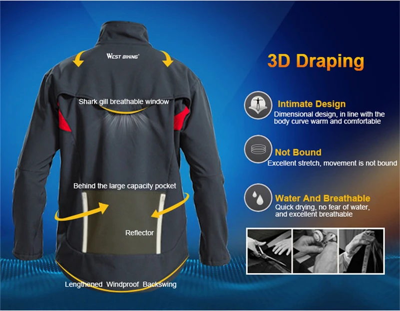 Западный Велосипед с длинными рукавами Джерси для велоспорта водонепроницаемый дышащий велосипед Быстросохнущий Джерси для езды MTB ветрозащитный Спорт