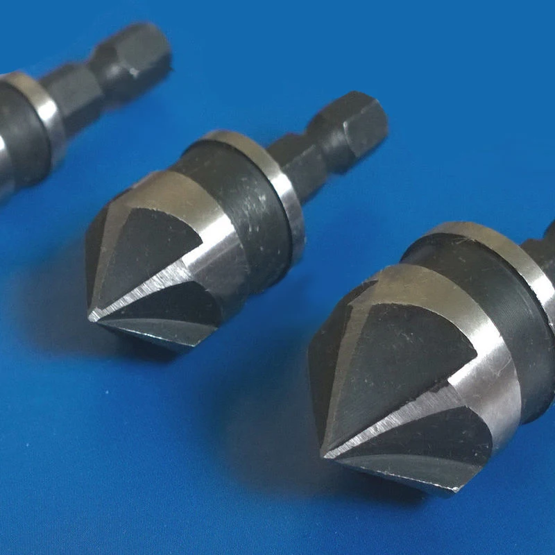 3pcs 5 Flute Countersink Drill Bit Set 90 Degree Chamfering Cutter Mayitr For Wood Metal 12/16/19mm