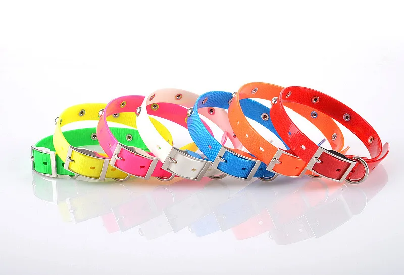 

Adjustable TPU Dog Puppy Pet Collars Necklace,Collars For Dogs,Cat collar Size S M L 7 Colors Wholesales