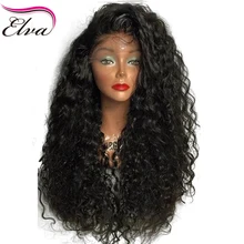 Elva Hair 250% Density Lace Front Human Hair Wigs For Black Women Brazilian Remy Hair Curly Lace Wigs Pre Plucked With Baby Hair