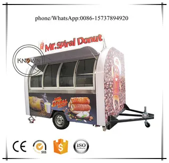 4,3 м Открытый Уличный мобильный фаст-фуд грузовик мобильный Электрический прицеп для пищевых продуктов
