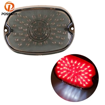 

POSSBAY Motorcycle Brake LED Taillight Motorbike Stop Warning Lamps Smoke Lens Universal Fit For Harley 883 Cafe Racer