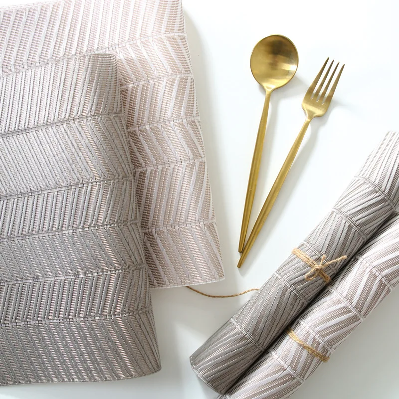 

Junwell Braided Woven Colorful Geometric Placemats Heat Resistant Dining Table Mats Non-Slip Waterproof Washable 4pc or 6pc set