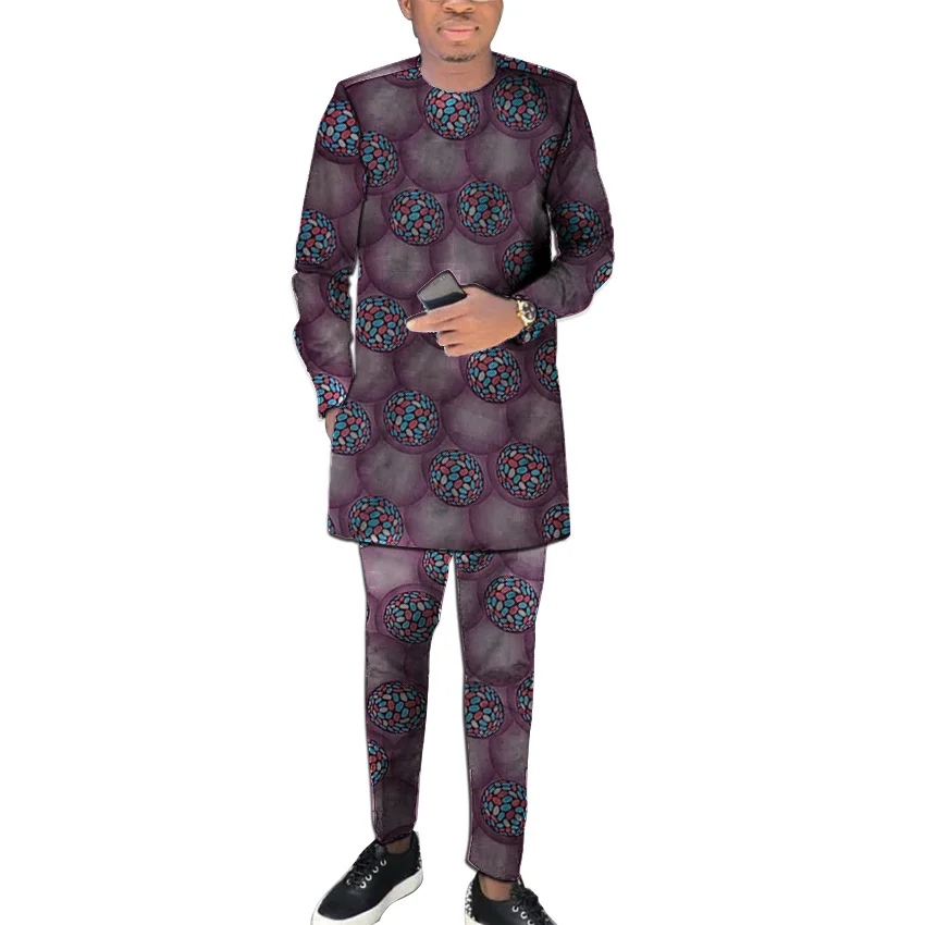 Африканская одежда мужские рубашки с брюками модные рубашки-Дашики + брюки на заказ мужские наряды африканские брюки набор для вечерние