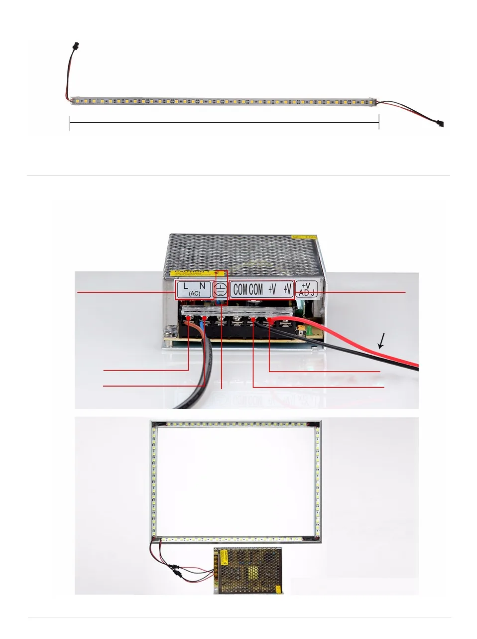 6 шт. 50 см DC 12 В SMD 5050 36 светодиодов u-образная жесткая полоска из алюминия с молочно-прозрачной крышкой