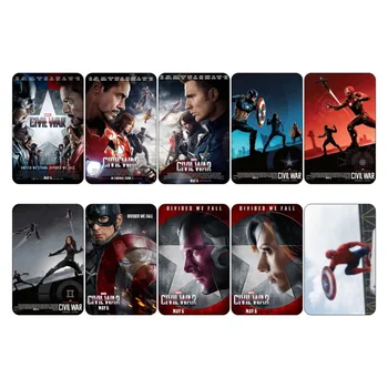 

Marvel Hero Movie Collectible Sticker Card Captain America 3 Civil War Mini Poster Decoration Scrapbooking Planner Stickers