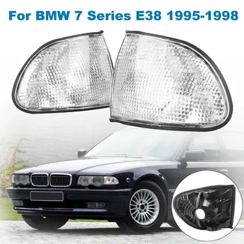 

Pair Corner Lights Side Marker Lamps Clear Lens Turn Signal For BMW 7 Series E38 1995 1996 1997 1998