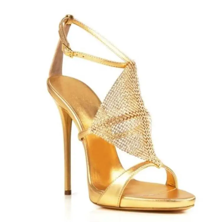 

SunNY Everest women sandals belt high heels gold silver 11.5cm sexy summer girls party shoes 34-40