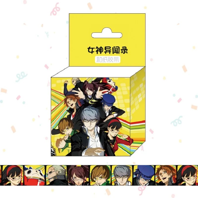 

1.5cm*5m Hot Game Anime Persona Washi Tape Adhesive Tape DIY Scrapbooking Sticker Label Masking Tape
