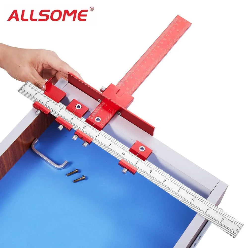 Buy ALLSOME Inch/Metric Hardware Jig Drill Guide for 4mm 5mm Drill Bit