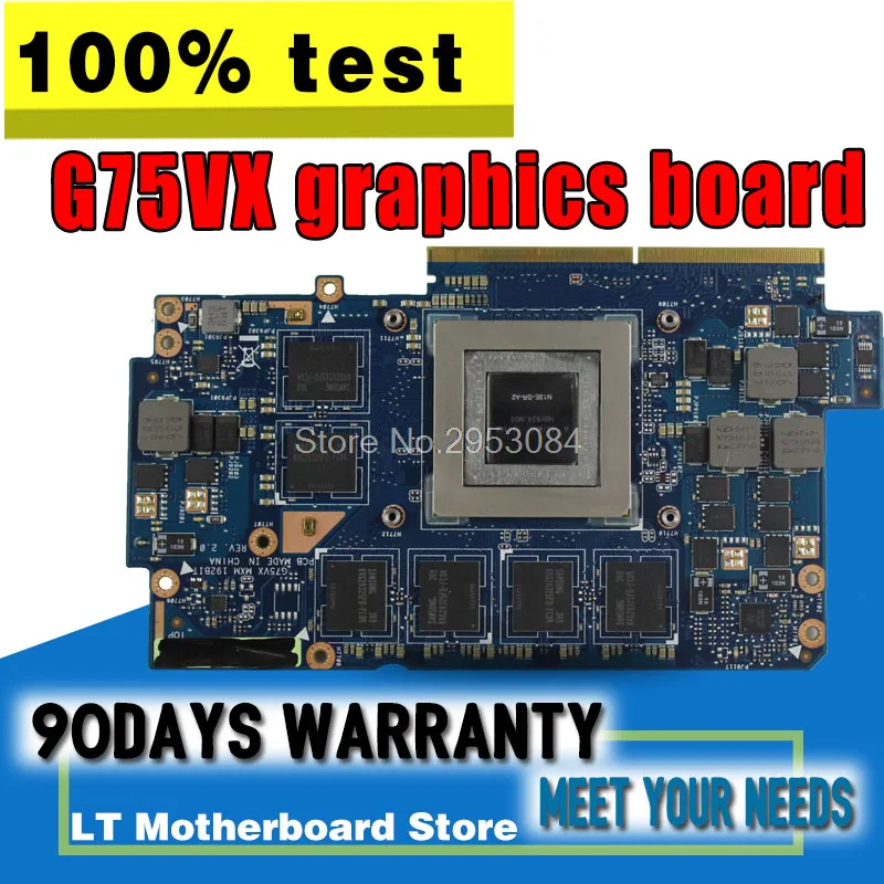 Original Video card For ASUS notebook G75V G75VX 3GB GTX670M Highest configuration N13E-GR-A2 graphic card Original Video card For ASUS notebook G75V G75VX 3GB GTX670M Highest configuration N13E-GR-A2 graphic card