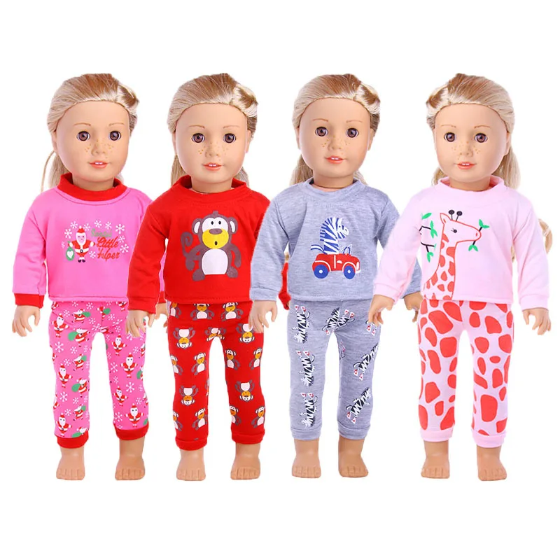 Fits 43cm Zapf Baby Born pajamas set Clothes For 18 Inch American Girl Doll Accessories The Kids Best Christmas Gift Fits 43cm Zapf Baby Born pajamas set Clothes For 18 Inch American Girl Doll Accessories The Kids Best Christmas Gift