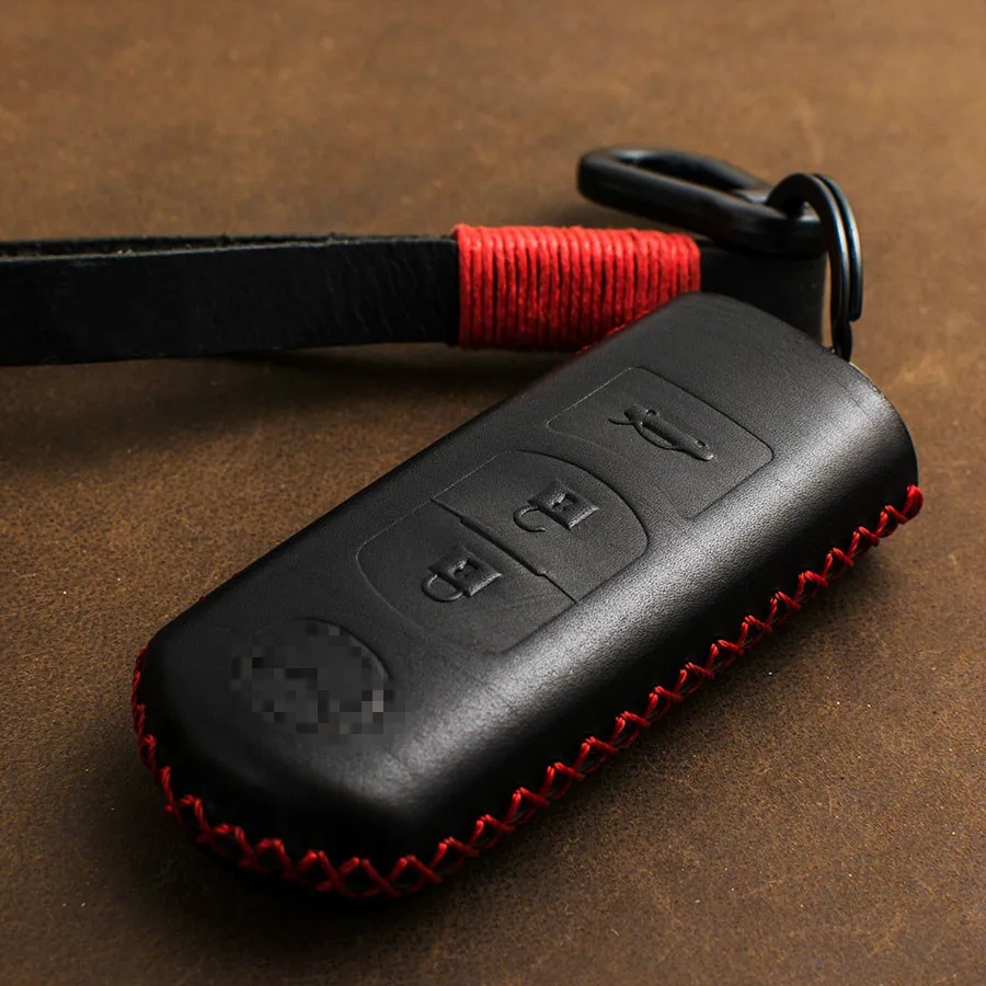 

free shipping 1pcs Car Key Case Keychain For Mazda 3 CX-4 CX5 Genuine Leather