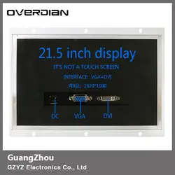 21 "/21.5" VGA/DVI Интерфейс промышленных Управление Мониторы/Дисплей 1920*1080 Металл В виде ракушки открытым рамки Установка non-touch