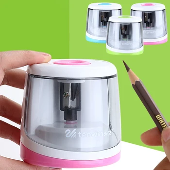 

Tenwin Professional Art Mechanical Electric Sharpeners Cute Electronic Pencil Sharpener For Kids Stationery School Supplies