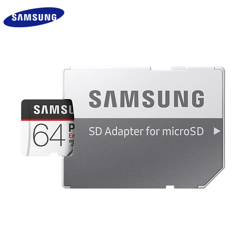 Samsung micro sd карта 32 Гб 64 Гб 128 выносливость Pro 17520 часов продолжительности жизни U1 C10 UHS-I слот для карт памяти для видео мониторный рекордер TF карты - Емкость: 64GB