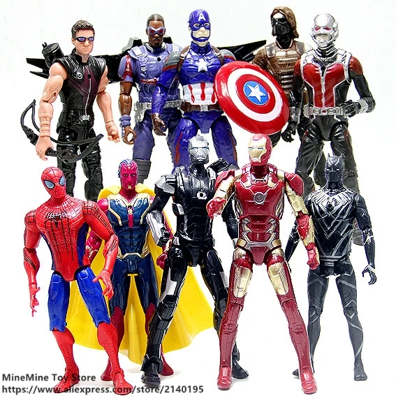 DISNEY Marvel Мстители 10 шт./компл. Железный человек Капитан Америка Муравей Человек