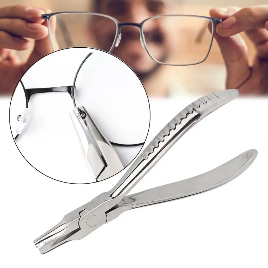 

Eyeglasses Nose Pad Arm Adjusting Plier Eye Glasses Frame Clamp Optical Hand Tool a