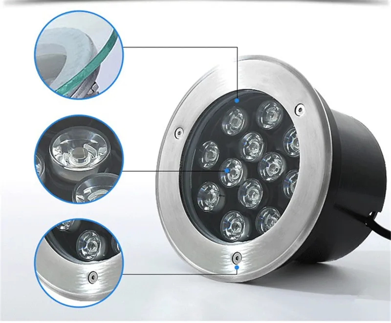 Waterproof 24W 36W LED Underground light Ground Garden Path Floor Lamp Outdoor Underground Buried Yard Lamp Landscape Light