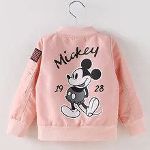 Kids Coat Mickey’s Clothes Fashion Baby Clothing Mickey Girls Boys Jackets Toddler Autumn Spring Outwear Baseball Windbreaker