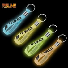 Светящийся для Toyota CROWN eiz PRIUS PRADO логотип TRD брелок для ключей, веревка значок на цепочке Брелок эмблема брелок автомобильные аксессуары