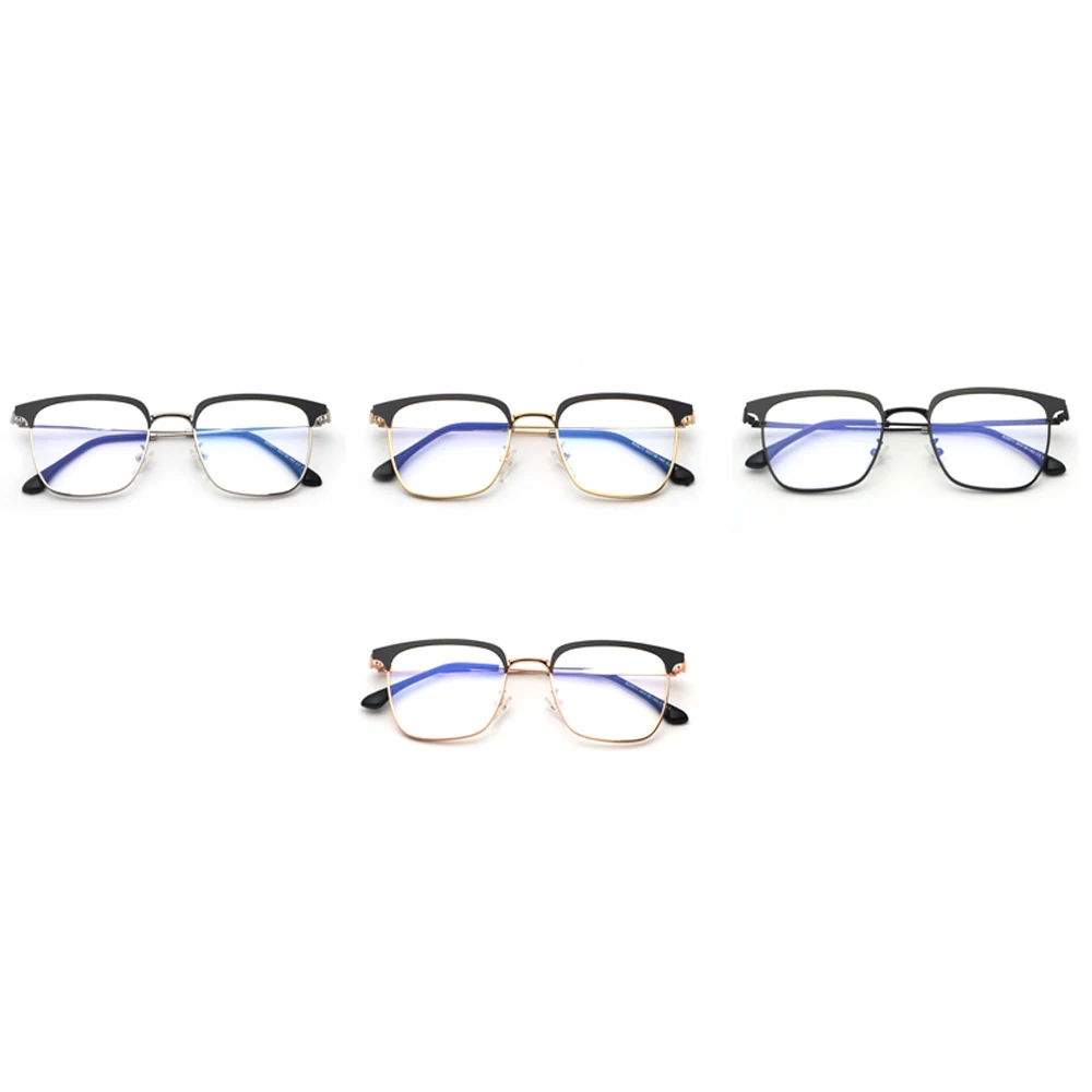 Peekaboo man metal optical glasses frame for men gold silver black clear lens square eyeglasses women high quality