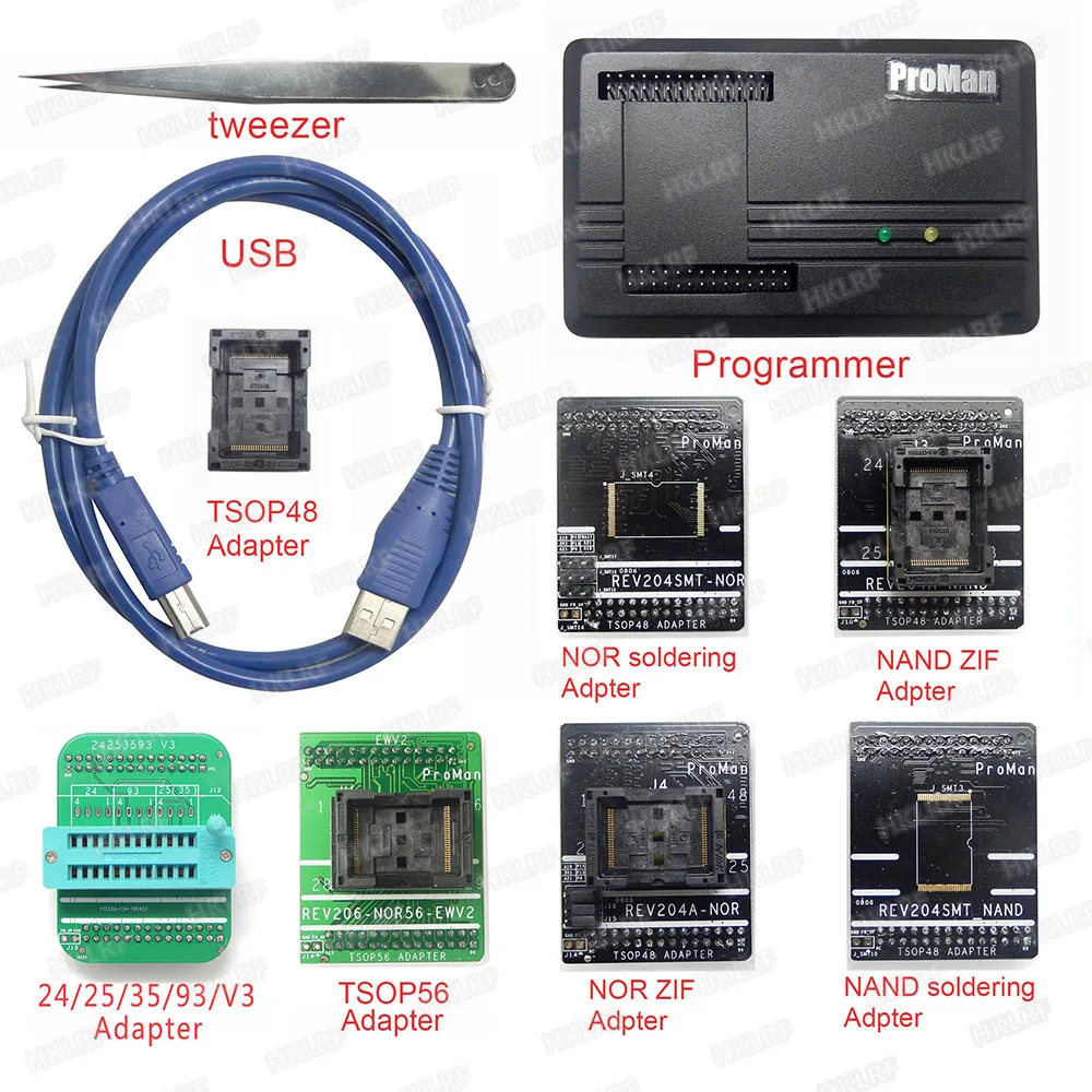 NAND ProMan Профессиональный Nand Flash TL866 программист/NAND NOR TSOP48 24 25 35 93 V3 серия 8pin чип адаптер флэш-программист