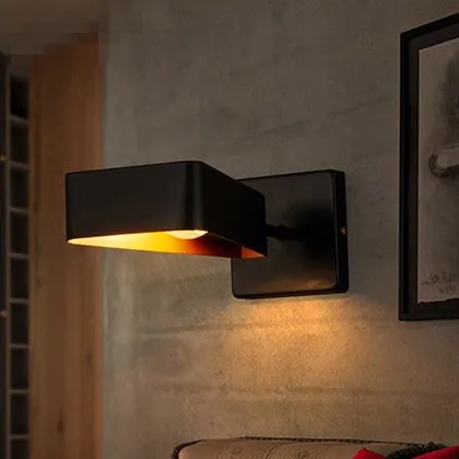 

Loft Vintage Industrial Aisle Stairs Iron Wall Lamps Nordic Minimalist Living Room Study Beside Lights