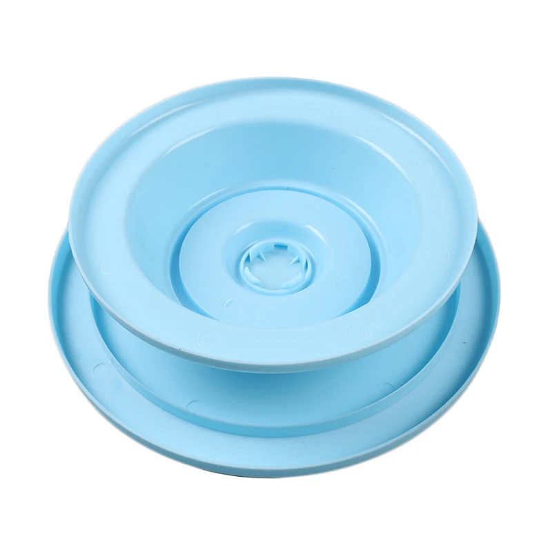  Plastic Cake Plate Turntable Rotating Anti-skid Round Cake Stand Rotary Table J2Y
