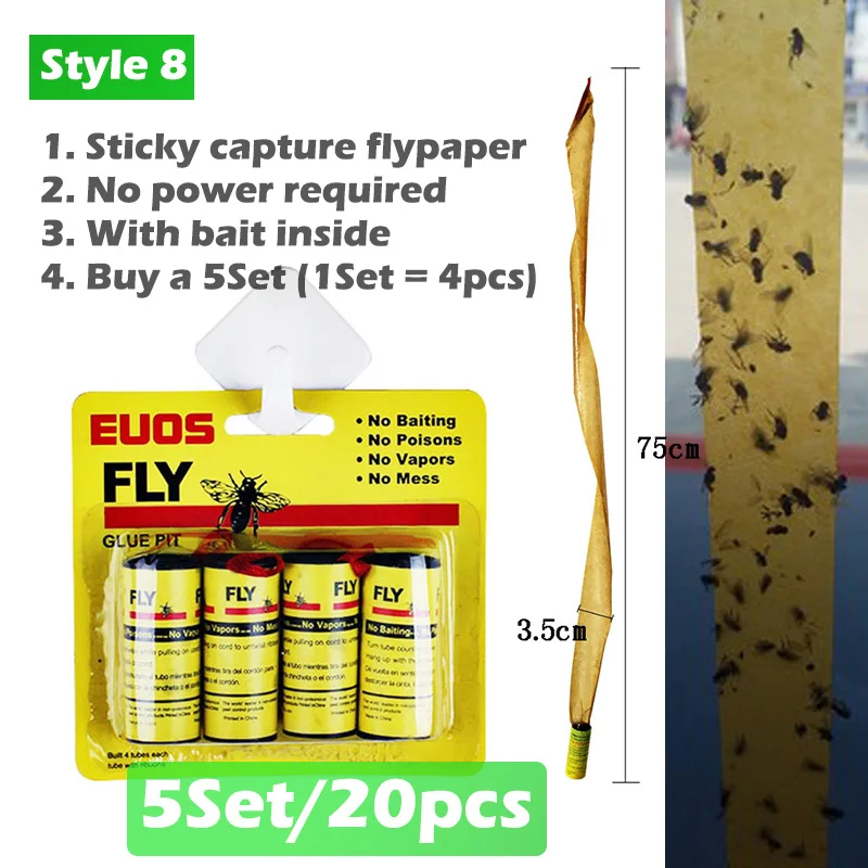 Разнообразная электрическая USB батарея Автоматическая Flycatcher питание Жук Zapper ловушка для комаров и мух приманка flypaper борьба с вредителями мух убийца - Цвет: Style 8