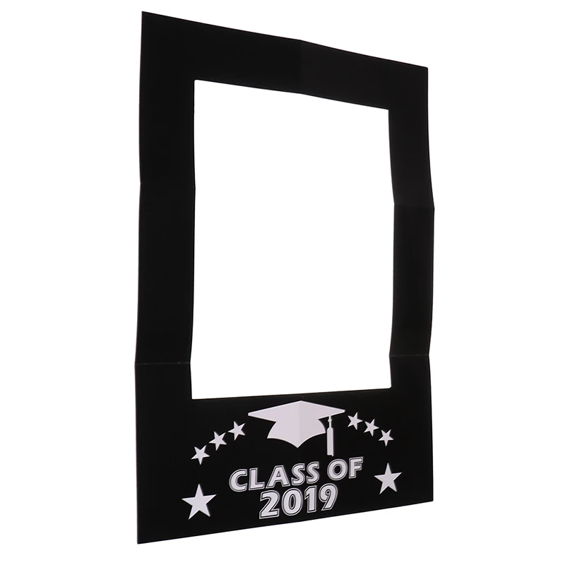 Class of Graduation Photo Props DIY Paper Picture Frame Cutouts Photo Booth Props for Graduation Event Party Decoration