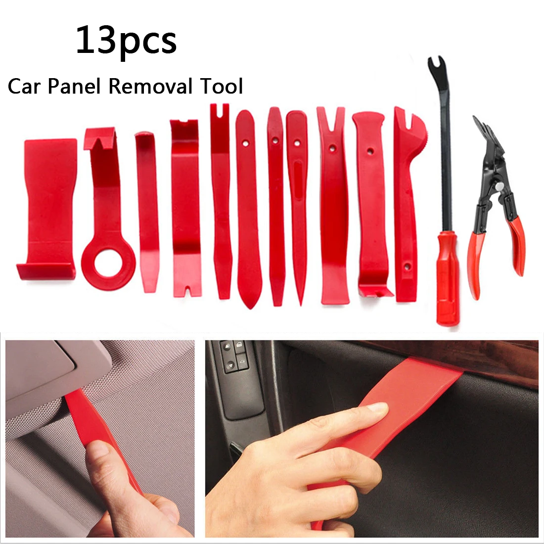

Car Removal Tool Set 13Pcs Car Interior Dash Radio Door Clip Panel Trim Dashboard Opening DIY Car Repair Tool Kit Hand Tools