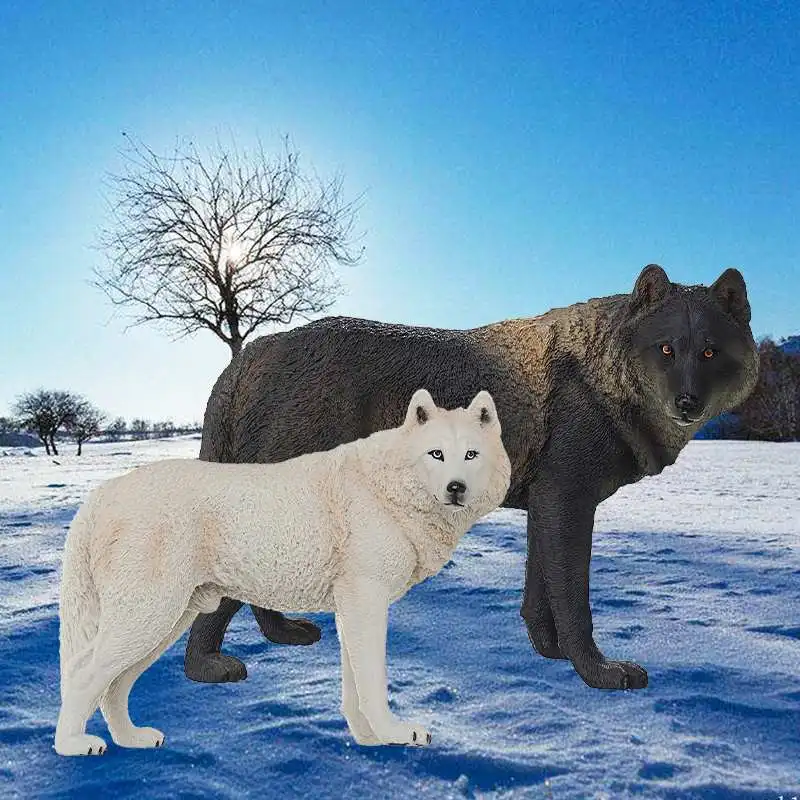 

1/6 Scale Realistic Wolf Animal Model Figurine Kid Children Figurines Educational Toy Action Figure Simulation Toy Kids Gift
