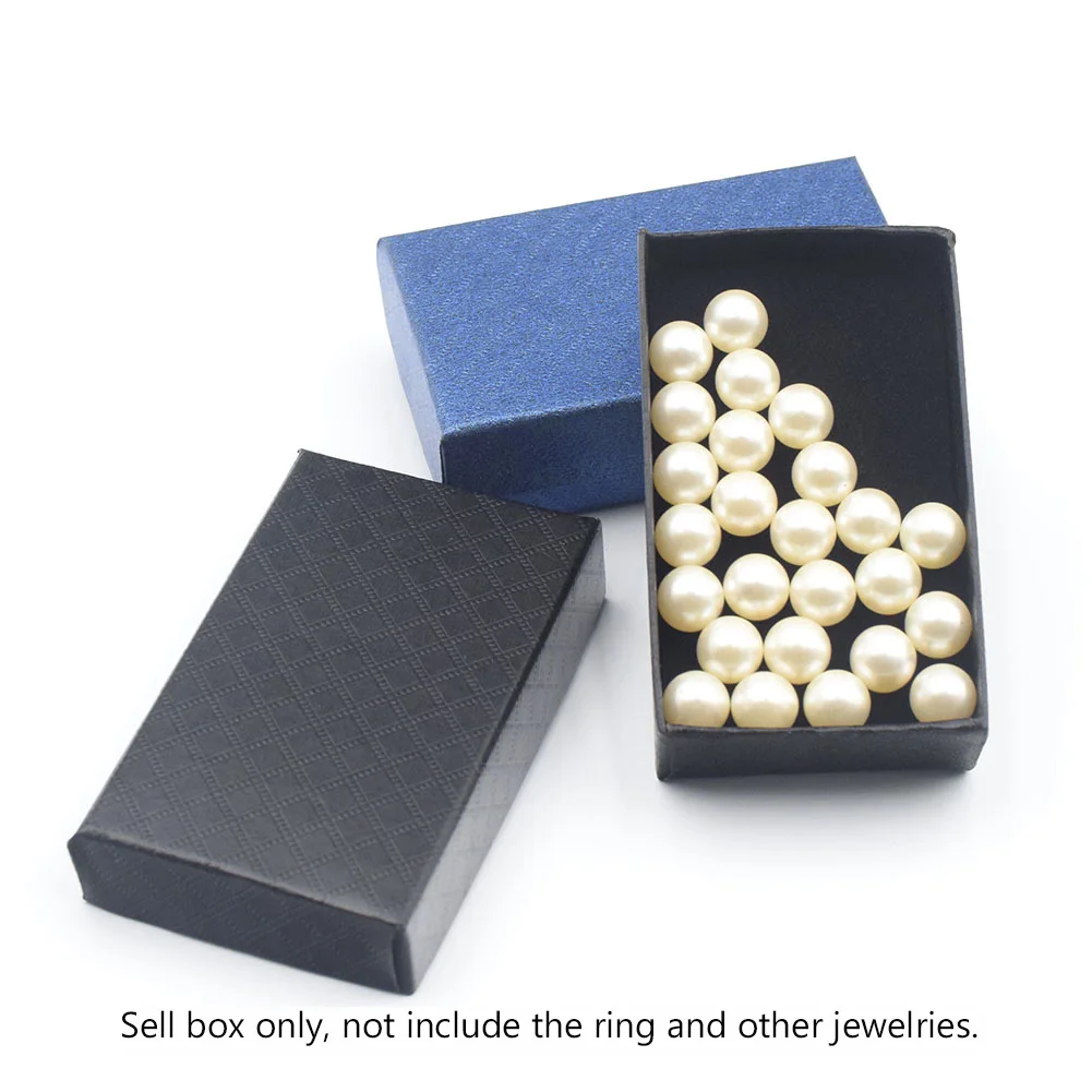24 шт./лот коробка для ювелирных изделий черное ожерелье коробка для кольца Подарочная коробка бумажная коробка для украшений Упаковка браслет серьги дисплей с губкой