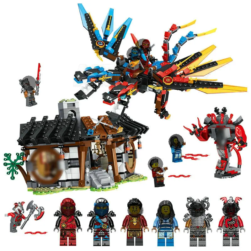 

NINJA Building Blocks Dragon Mystery Guard Model With Figures Compatible LegoINGly Ninjagoes Set Toys For Children Gift