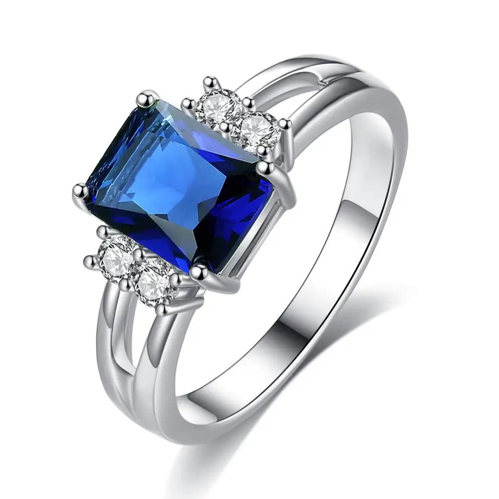 Рейчел Виши модный дизайн большой циркон Золотое кольцо FILLE CZ цирконий посеребренные кольца для женщин ювелирные изделия подарок R33 - Цвет основного камня: Синий