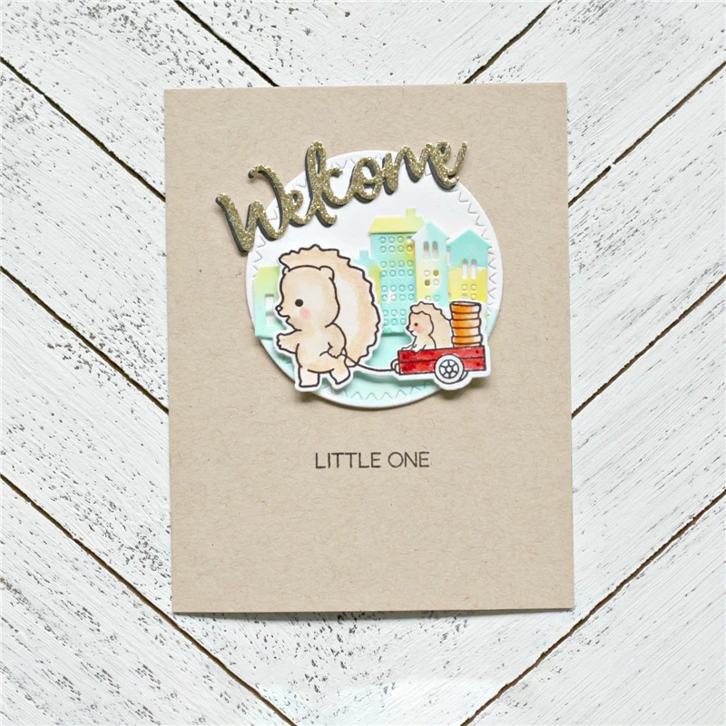 

YaMinSanNiO Welcome Metal Cutting Dies Letter For Album Card Making Crafts Dies Embossing Stencil DIY Scrapbooking