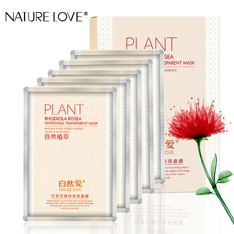 

NATURE LOVE New Rhodiola Rosea Whitening Face Mask Skin Care Moisturizing Nutrition Essence Sheet Deep Cleansing Facial Mask