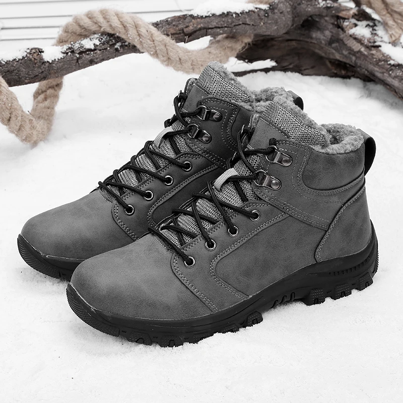 Quentes Clássicos De Misalwa Homens Água Borracha Inverno Botas Dos Curtas Black Nanas6 Lazer Nanas6 Grande Resistnat Tamanho brown Com Pelúcia Chukka Sapato grey Super Nanas6 Trabalho 8Oqwf8