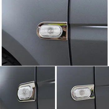 

For Benz smart fortwo 2015 2016 2017 2018 car side head side light lamp frame Stainless steel styling trim panel hoods 2pcs