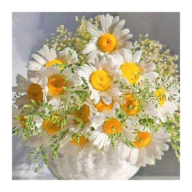 Diamond Embroidery flowers chrysanthemum home decor round Diamond painting floral moasic picture pastes