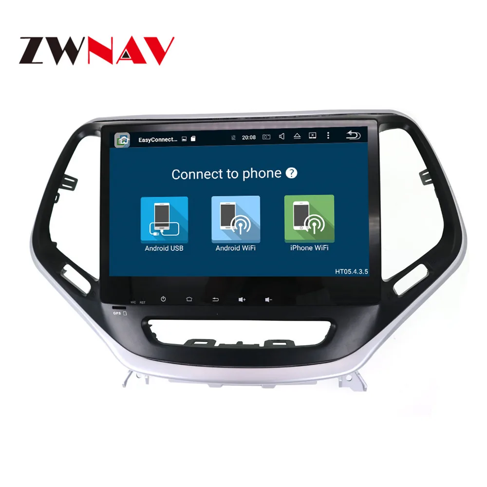 Discount Android 8.0 4+32G Car No DVD Player GPS navigation For JEEP Cherokee 2014 - 2018 headunit multimedia player tape recorder 4