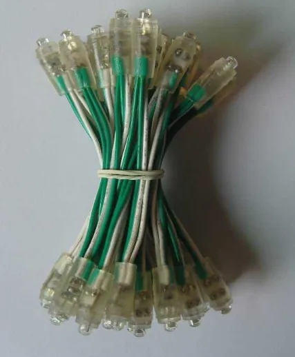 

Free shipping 100pcs lot DC5V input 9mm green color led pixel module IP660.1W
